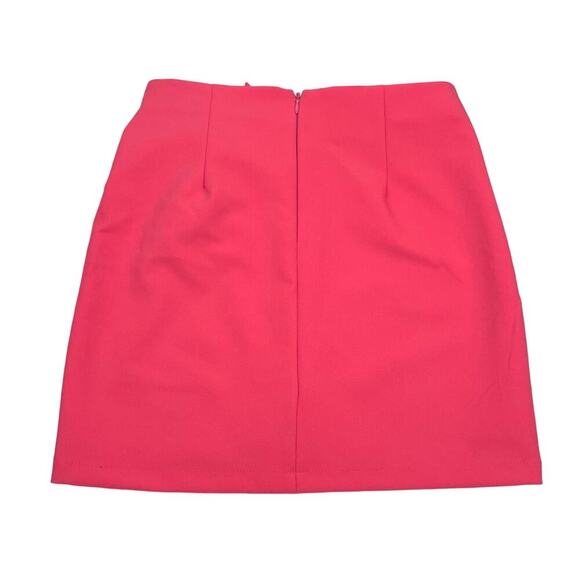 NWT RIVER ISLAND Pink Wrap Eyelet Tie-Up Mini Skirt Sz 6 - Picture 4 of 5